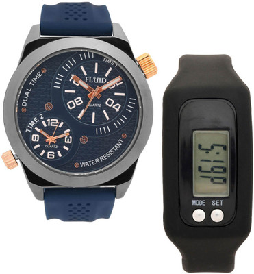 

FLUID FDFFL-1138-BL-RG With Digital Band Watch - For Men