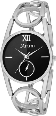 

Arum ASWW-027 Black Round Dial Stainless Steel Strap Watch - For Women