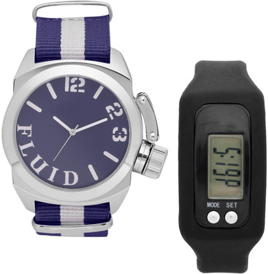 

FLUID FDFFL-202-BL-BWB With Digital Band Watch - For Men