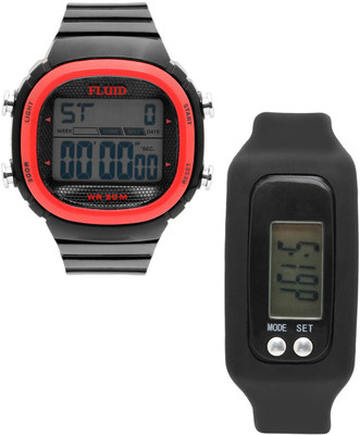 

FLUID FDFDMF-002-RD01 With Digital Band Watch - For Men & Women