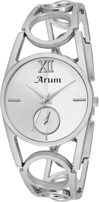 

Arum ASWW-030 White Round Dial Stainless Steel Strap Watch - For Women
