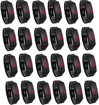 

pappi boss Birthday Return Gift Pack of 24 LED button Band Watch - For Boys & Girls