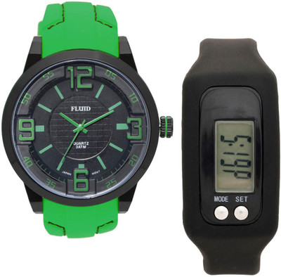 

FLUID FDFFL-104-GR With Digital Band Watch - For Men
