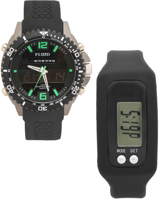 

FLUID FDFFL-1124-GR With Digital Band Watch - For Men