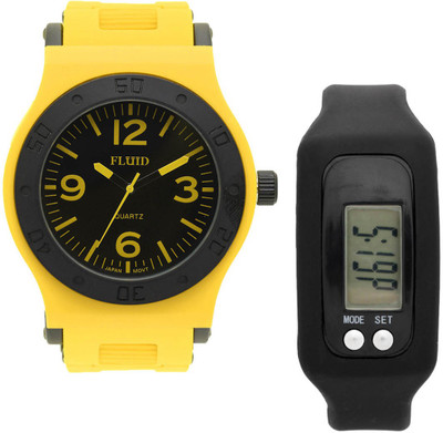 

FLUID FDFFL-152-YL With Digital Band Watch - For Men