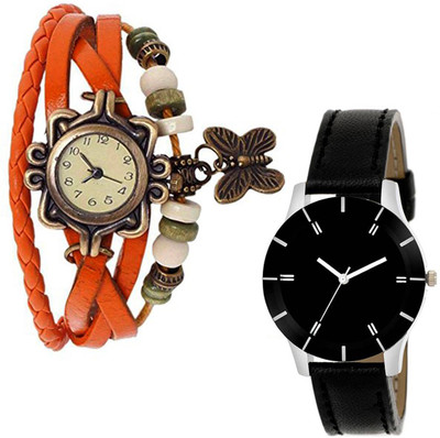 

Vitoria VTR_Ornge-Btrfly_02-Blk-Stp_W-Wtch_2cmbo Watch - For Women