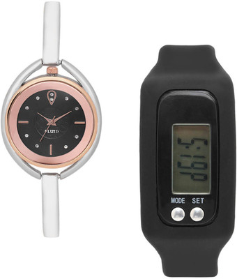 

FLUID FDFFL-401-BK With Digital Band Watch - For Women