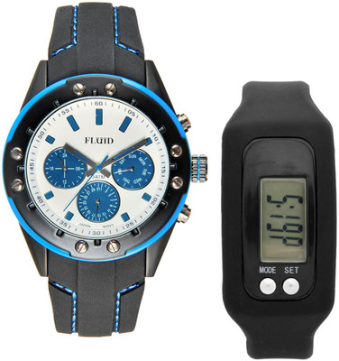 

FLUID FDFFL-103-WH-BL With Digital Band Watch - For Men