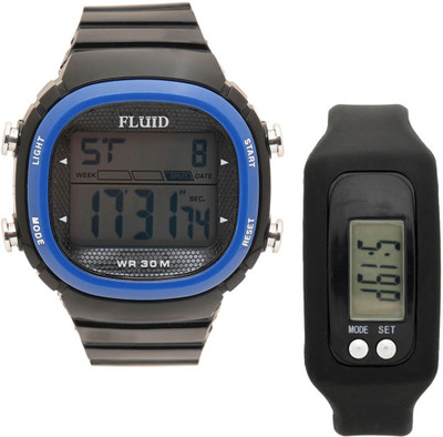 

FLUID FDFDMF-002-BL01 With Digital Band Watch - For Men & Women