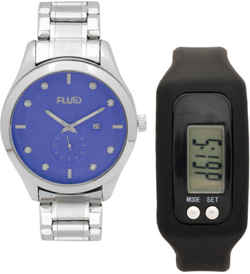 

FLUID FDFFL-11952-BL With Digital Band Watch - For Men