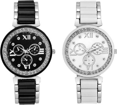 

Miss Perfect Black And White Club Girls Fashionable Watch - For Girls Watch - For Men & Women