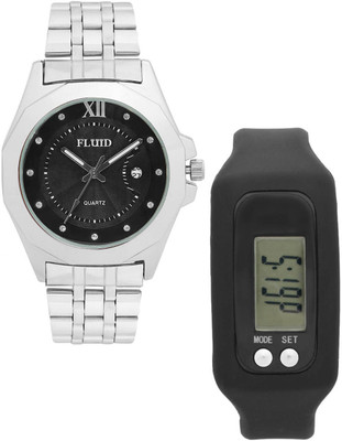 

FLUID FDFFL-409-BK With Digital Band Watch - For Women