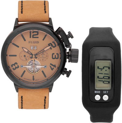 

FLUID FDFFL-158-BR With Digital Band Watch - For Men