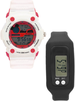 

FLUID FDFDMF-003-RD01 With Digital Band Watch - For Men & Women