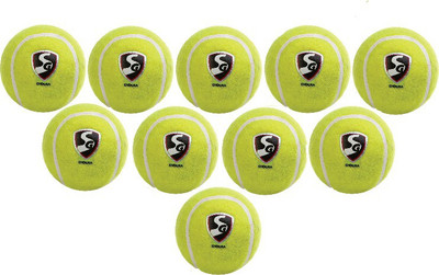 

SG 'Endura' (Tennis Ball Heavy) Cricket Tennis Ball(Pack of 10, Multicolor), Green