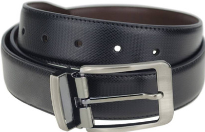 

Bageera Men Formal Black Texas Leatherite Reversible Belt