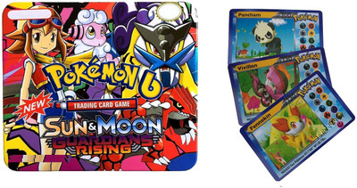 

Civil Sun & Moon Guardians Rising Trading Card Game With Metal Box & 3 VIP Cards Combo(Multicolor)