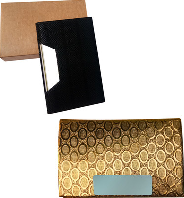 

Printmystic.com 10 Card Holder(Set of 2, Black, Gold, Silver)