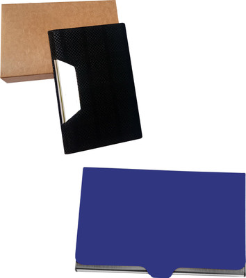 

Printmystic.com 10 Card Holder(Set of 2, Blue, Black, Silver)