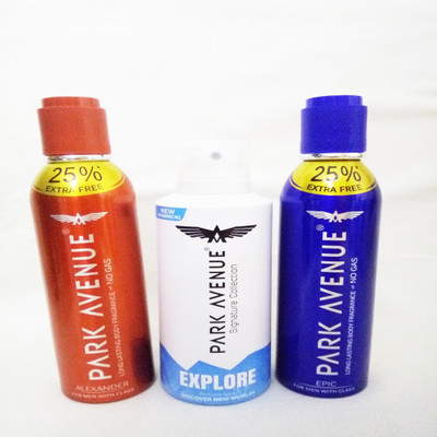 

Park Avenue ALEXANDER,EXPLORE AND EPIC Body Spray - For Men(430 ml, Pack of 3)
