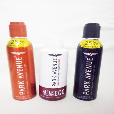 

Park Avenue ALEXANDER,ALTER EGO AND MARCUS Body Spray - For Men(430 ml, Pack of 3)