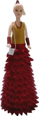 

Princess Party Outfit For 30-35 Doll(Red, Gold)