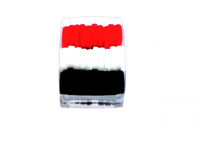 

OM Multi Colour Hair Rubber Band (Pack of 30) Rubber Band(Red, Black, White)