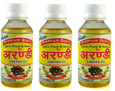 

Tushar 100% Premium Cold Pressed Castor Oil Combo OF 3 BOTTLE OF 300ML Hair Oil(300 ml)