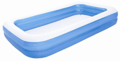

Hytech Inflatable Dual Layer Rectangular Family Pool Tub 6.6 ft Long-(79.13inch X 59inch X 20.07inch) Inflatable Pool(Multicolor)