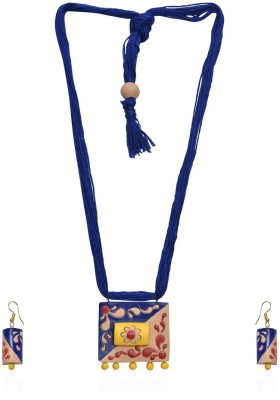 Rai Collection Terracotta Blue Jewellery Set(Pack of 1)