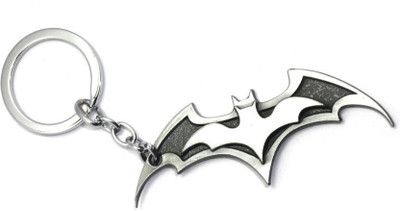 

DhanSai Expressions Double Batman 3D Grey Metal Keychain Key Chain