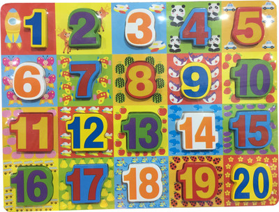 

Civil Early Learning Numeric Number 1 to 20 Wooden Numbers For Kids(Multicolor)