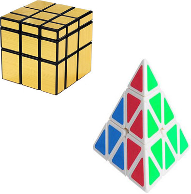 

MEGAEMART Pyramid cube and Gold cube(2 Pieces)