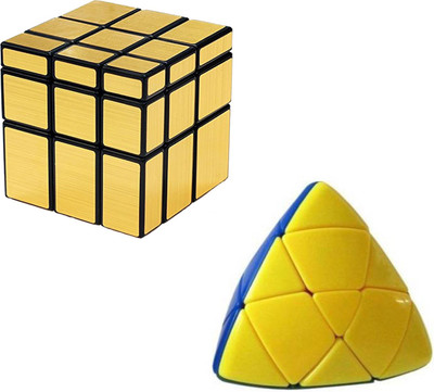 

MEGAEMART TRIANGLE Pyramid cube and Gold cube(2 Pieces)
