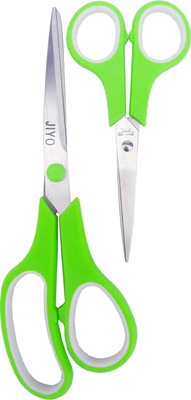 

VAPOK Scissor Set of 2 General Cutting Scissor Multi-Purpose Soft Grip Satinless Steel Small Medium Combination Scissor Set Idle for Kitchen Sewing Saloon Arts and Crafts 8.5" Inch (Green) Scissors(Set of 2, Green)