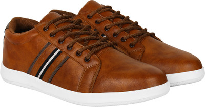 

Aero Synthetic Leather Sneakers For Men(Multicolor, Tan