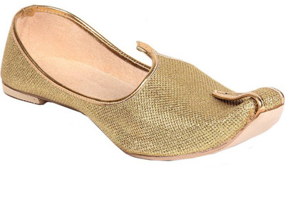 

Jodhana Punjabi-Gold Jutis For Men(Gold