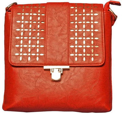 

albeda Girls Casual Orange Leatherette Sling Bag
