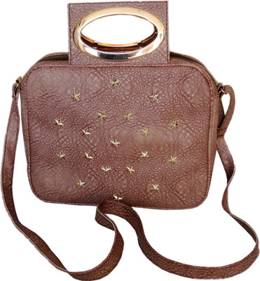 

OSKRO Girls Casual Tan PU Sling Bag
