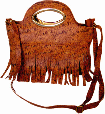 

oskro Girls Casual Tan PU Sling Bag