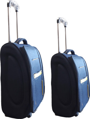 

Aqeeq Stylish Navy Blue Vintage Combo Trolley Set Of 18" & " Cabin Luggage Bag( Navy Blue,Purple,Grey,Red,Black,Turquoise) Cabin Luggage -  inch(Blue