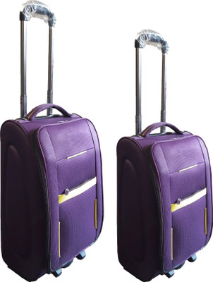 

Aqeeq Stylish Purple Vintage Combo Trolley Set Of 18" & " Cabin Luggage Bag( Navy Blue,Purple,Grey,Red,Black,Turquoise) Cabin Luggage -  inch(Purple