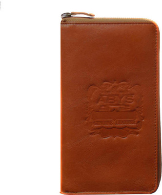

Abys Men Tan Genuine Leather Document Holder(14 Card Slots)