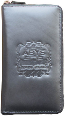 

Abys Men Black Genuine Leather Document Holder(14 Card Slots)