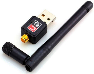 SEGGO USB Wireless WiFi Adapter, Ethernet Adapter, Network LAN Card With Antenna USB Adapter(Black)