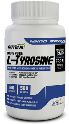 

NutriJa L-TYROSINE 500 MG - 60 Veg Capsules(60 No)