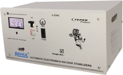 

Rahul A-Zone Dlx c5 KVA/20 Amp 100-280 Volt 5 Step Copper Mainline Use Up to 5 KVA Load Automatic Voltage Stabilizer(Gray)