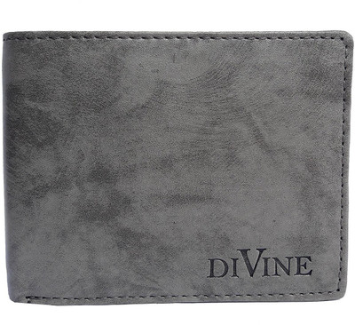 

Divine Men Grey Artificial Leather Wallet(5 Card Slots)