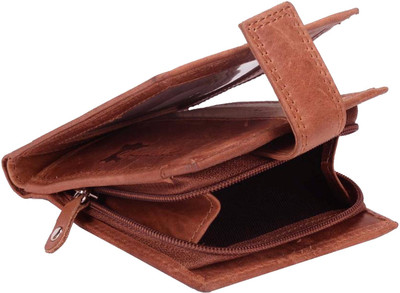 

Justrack Men Tan Genuine Leather Wallet(3 Card Slots)