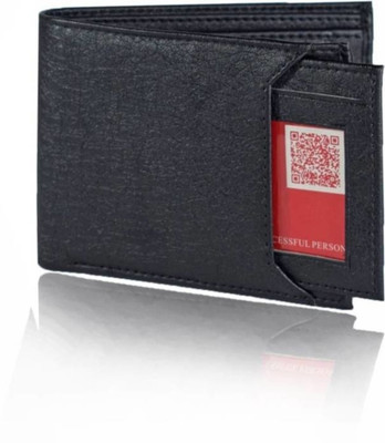 

Beautylife Men Black Genuine Leather Wallet(7 Card Slots)